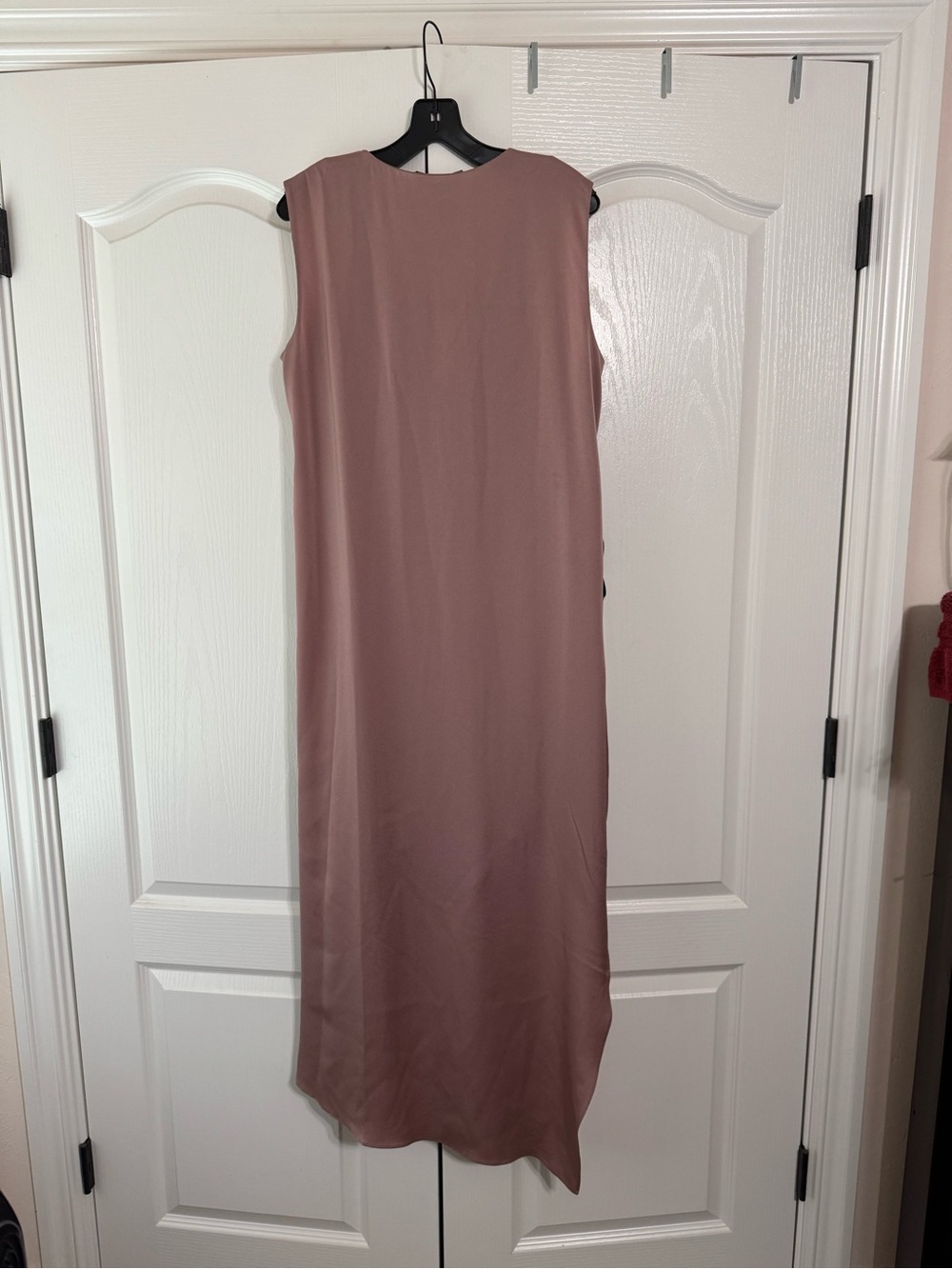 BCBGMAXAZRIA Sleeveless Draped V-Neck Dress in Mauve Pink - Picture 5 of 5